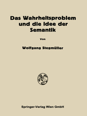 cover image of Das Wahrheitsproblem und die Idee der Semantik